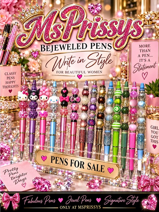 Handmade Other - Bejeweled Pens - price Assorted please visit my live shows 💜💜💜